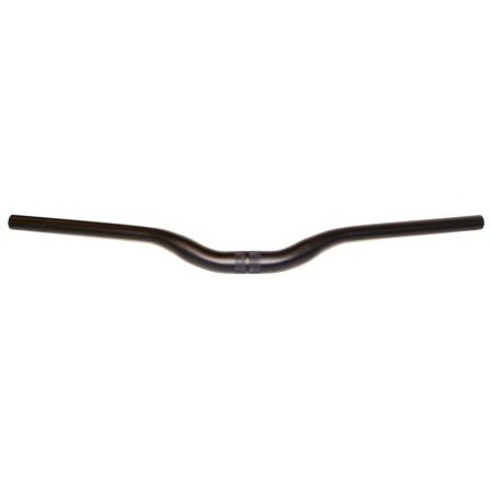 Alloy MTB 31.8mm Handlebar Wide, Rise, Sweep, Butted, Black