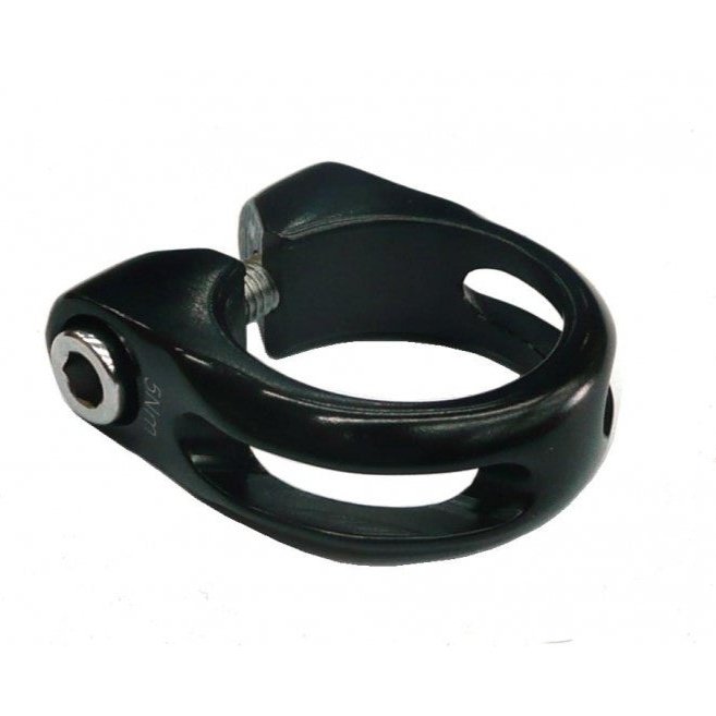 Alloy Seat Post Clamp 28.6mm with Lip - Black