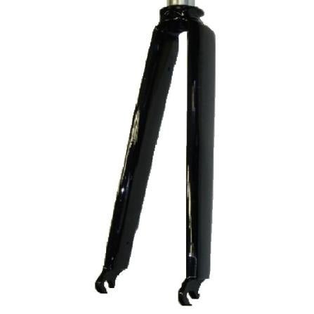 Alloy Threadless Fork 700, 1.1/8", Cr-mo Stem, BLACK