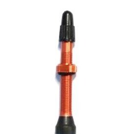 Alloy Tubeless Valves with O-ring - Orange 2 Pcs