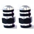 Alloy Valve Cap - BLACK 2 Pack