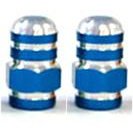 Alloy Valve Cap - Blue Nut