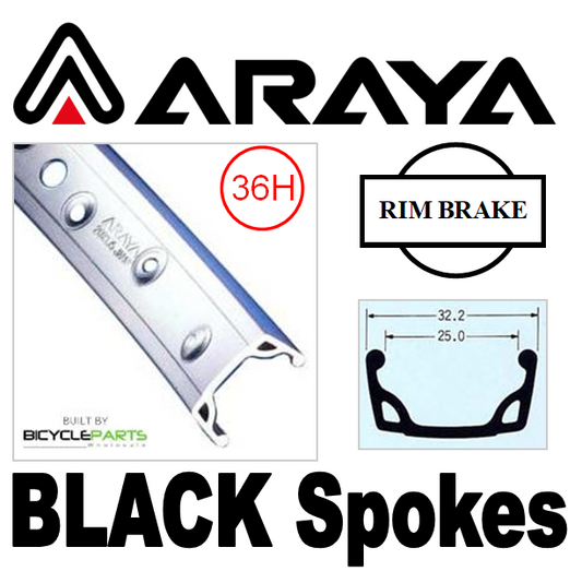 Araya 7X 18" Flip Flop Wheel - Silver Rim, Joytech Hub, Mach1 Spokes