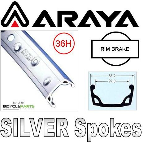 Araya 7X 26" Dynamo Drum Brake Wheel - Silver