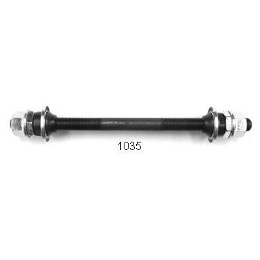 BMX Rear Axle 3/8" x 26T x 165mm - Silver with Cone & Nut