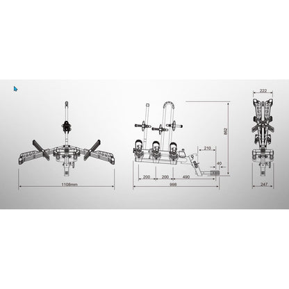 BUZZRACK Eazzy H3 Hitch Bike Rack - 3 Bike Platform