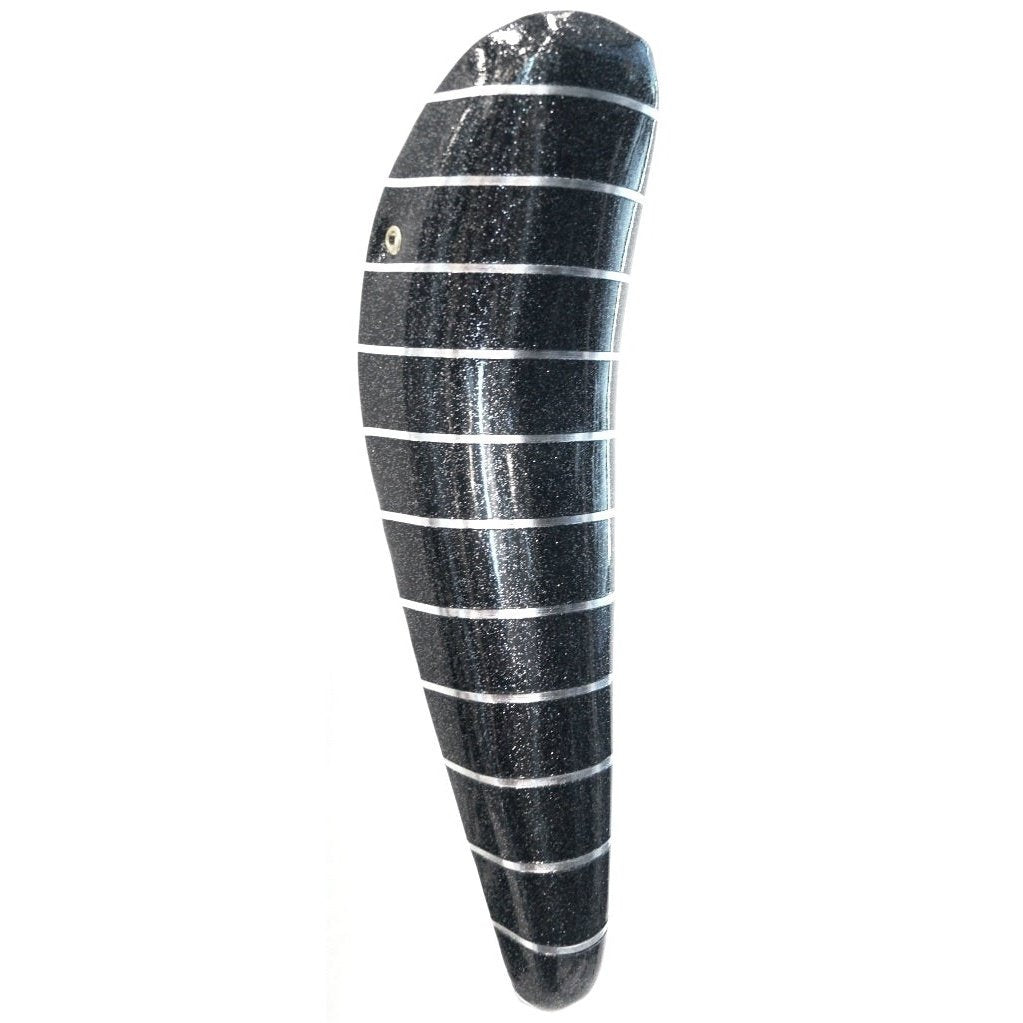 Banana Saddle 20" High Riser, Black Sparkle, Silver Stripe