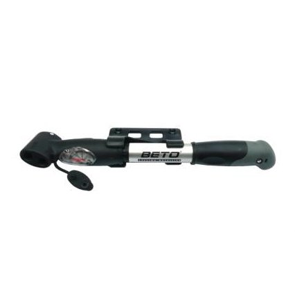 Beto Mini Pump - High Pressure, 120 PSI, Dual Head & Gauge