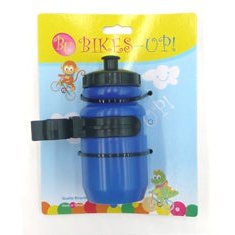 BikesUp BIKES UP! Mini Water Bottle 400cc, Blue, Adjustable Cage