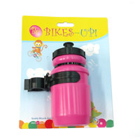 BikesUp Bikes Up Mini Water Bottle 400cc with Adjustable Cage - Pink