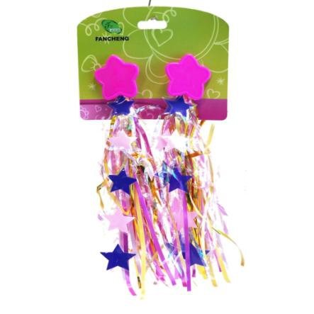 BikesUp PartyTime Princess Streamers Laser Finish, Stars, Pink, Purple, Yellow