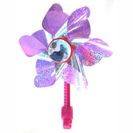 BikesUp Purple Windmill for Kids Clamps to H-bar, Silver Gemstone - Google Shopping Optimized