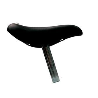 Black Bike Saddle & Seatpost for 12"/14" Bikes - 25.4mm