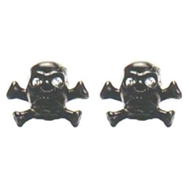 Black Skull Valve Caps - 2 Pack