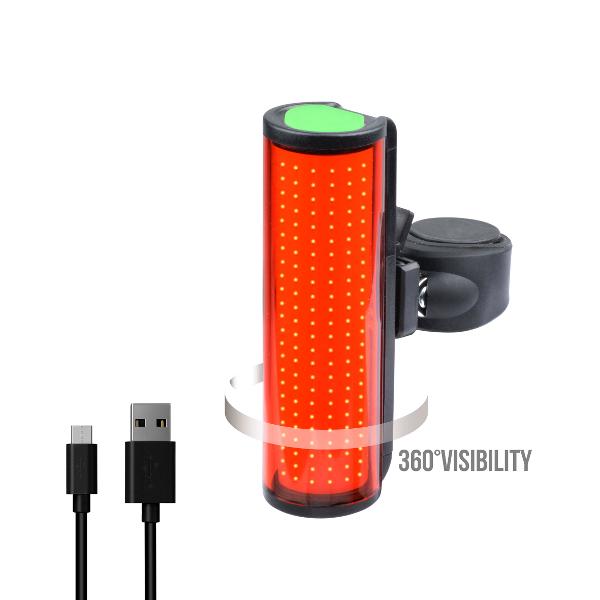 Braviga Stealth 100 Lumens Rear Bike Light - High Visibility Safety for Cyclists