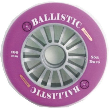 Bulletproof "Ballastic 100mm Scooter Wheel - Silver Core, Purple PU"