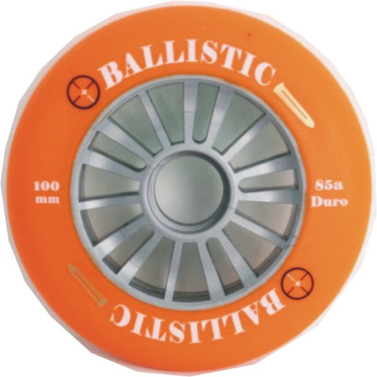 Bulletproof "Ballistic 100mm Scooter Wheel - Silver Core, Orange PU"