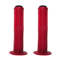 Bulletproof Red Grips 140mm with Flange & End Plugs