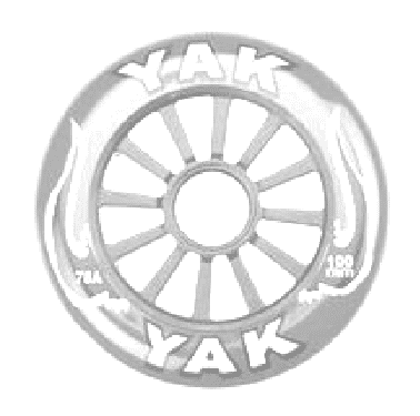 Bulletproof YAK 100mm Scooter Wheel - Silver Core, White PU