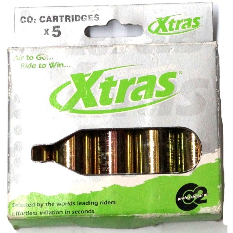 CO2 Cartridges 16g - 5 Pack Threadless for Bikes and Tires