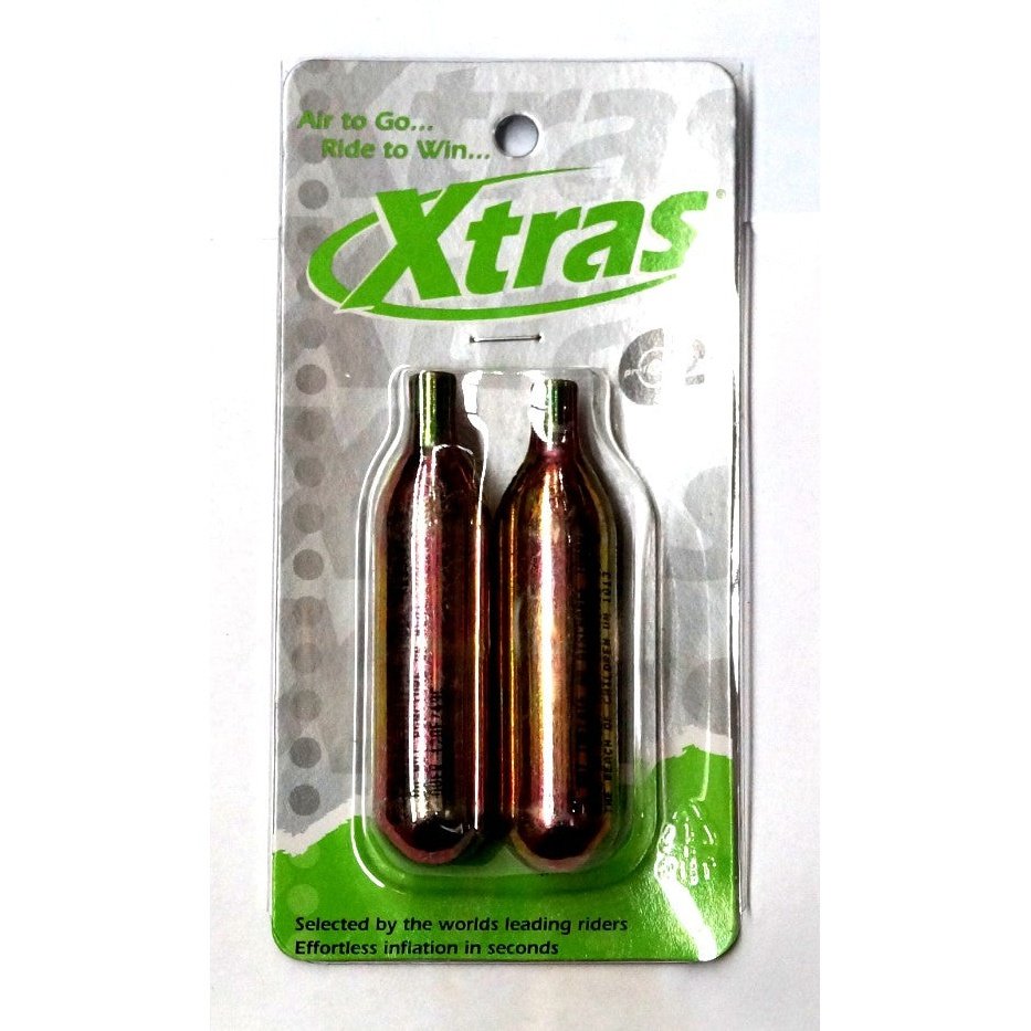 CO2 Cartridges 16g - Threadless 2-Pack with XTRAS Pkt