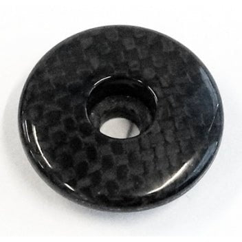 Carbon Fiber Top Cap for 1 1/8" Black Headset - Logo-Free