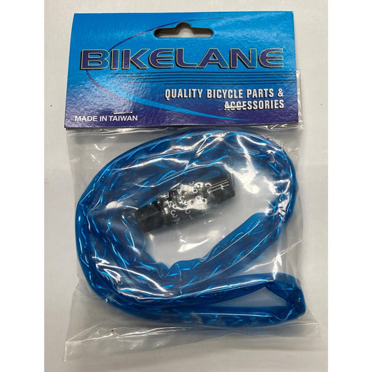 Chain Lock Blue - 2.3mm x 915mm, 3-Digit Code