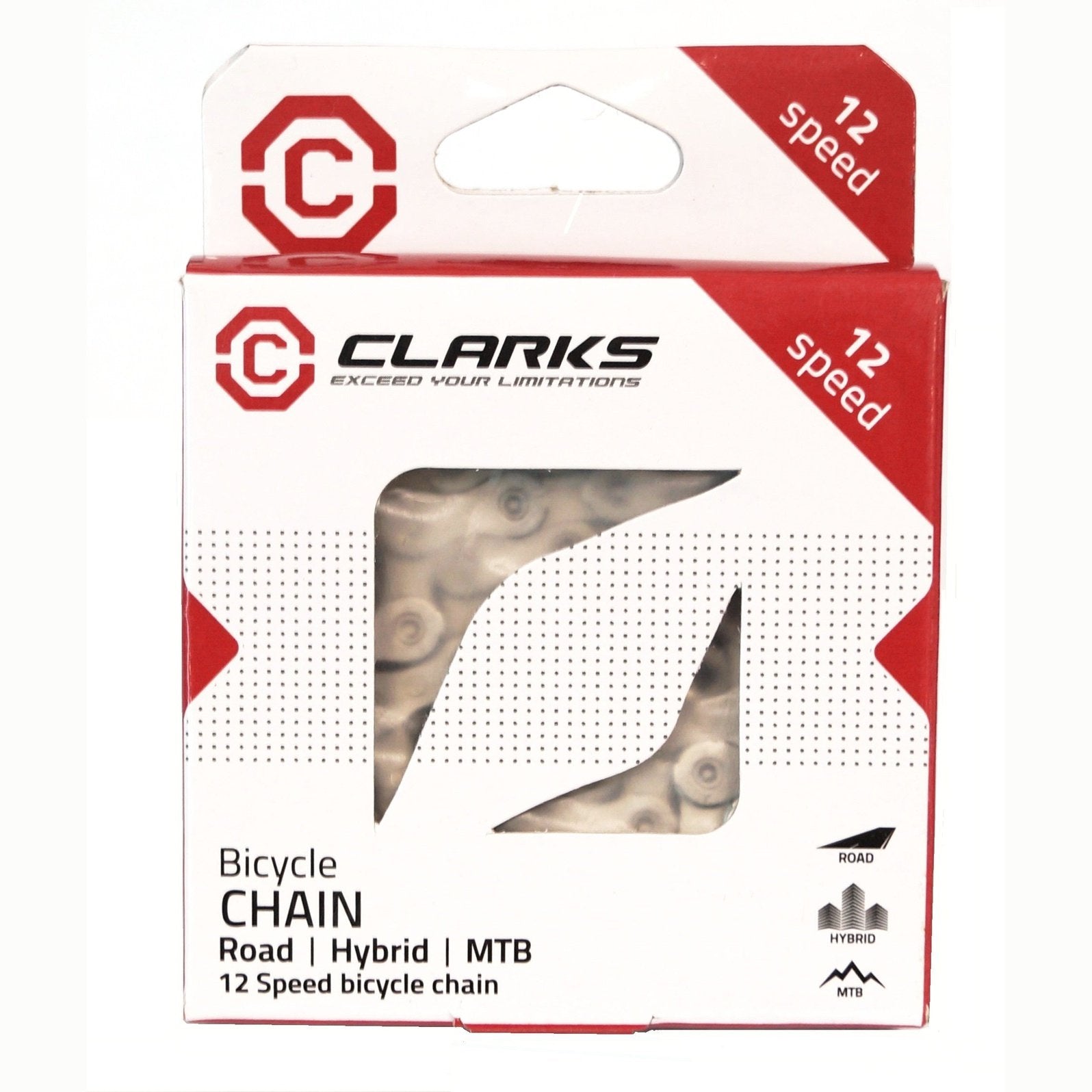 Clarks 12-Speed Chain with Connect Link - Silver