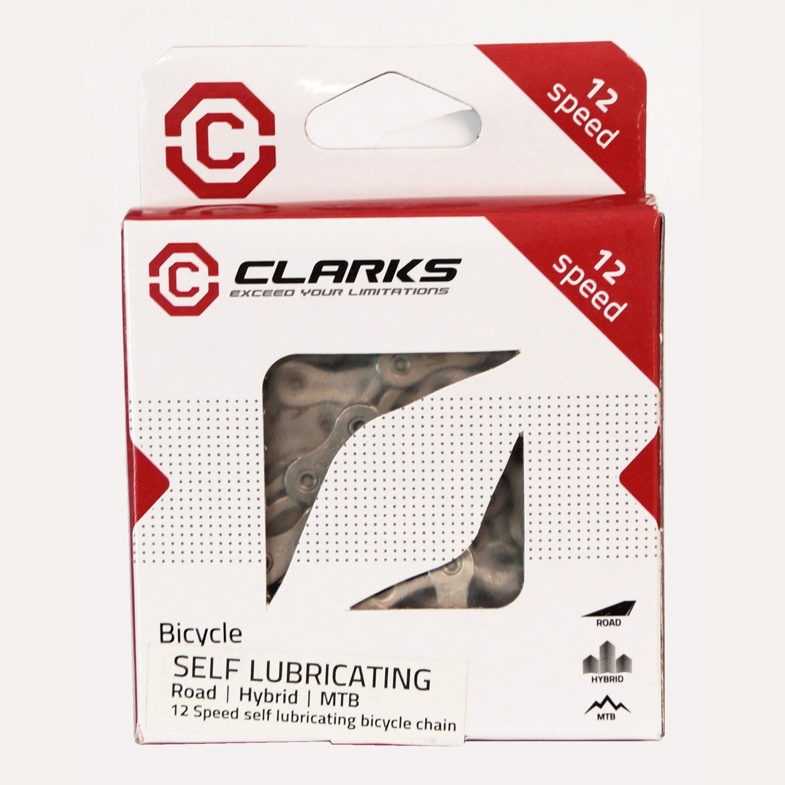 Clarks 12-Speed Chain with Self-Lubrication & Connect Link