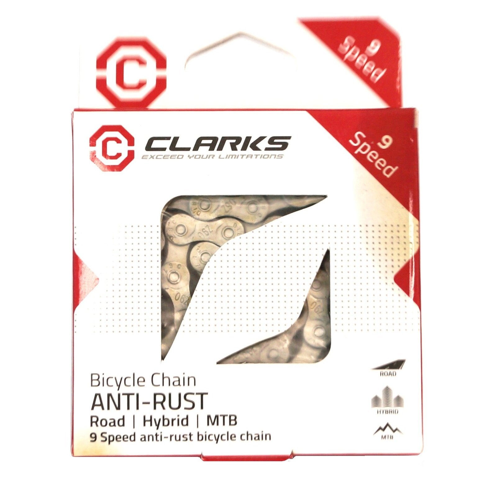 Clarks 9-Speed Chain - Anti Rust & Connect Link