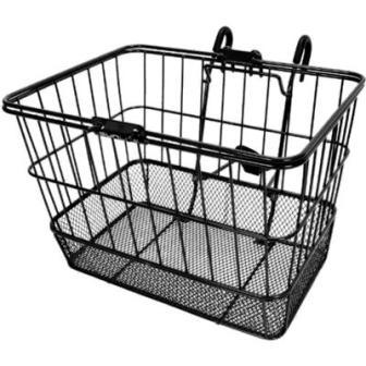 CleverMount Front Mesh Basket Quick Release Mounting, Black, 34x26x24cm