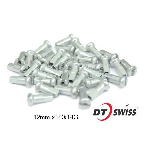 DT Nipples 14g Alloy Silver - Individual Bike Wheel Spoke Ends