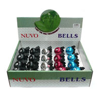 Display Box of 20 Bells for Standard Bars 22.2 - Black, Blue, Silver, Red