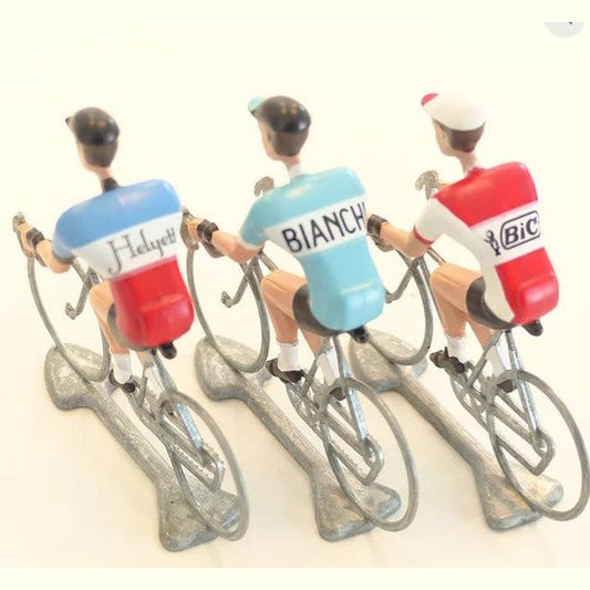 FLANDRIENS Anquetil Cyclist Set - 3 Hand Painted Metal Figures in Different Jerseys