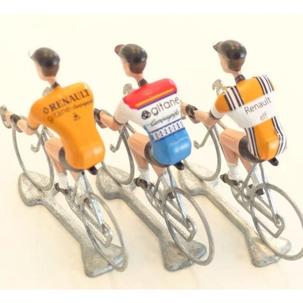 FLANDRIENS Hinault Cyclist Set - 3 Hand Painted Metal Figures in Jerseys