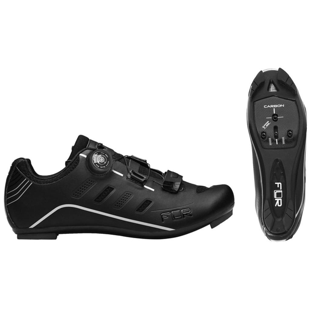 FLR Shoes F-22-II Pro Road Carbon Plate Cycling Shoes - Size 40 Black