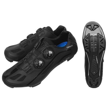 FLR Shoes F-95X-II Elite MTB Shoes - Carbon Outsole, Twin Dial, Size 45, Black