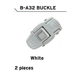 FLR Shoes Shoe Buckle - White 2 Pack