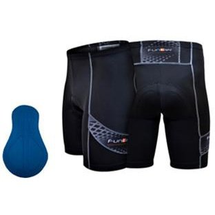 FUNKIER Milano XL Men-s 8-Panel Padded Cycling Shorts - Black