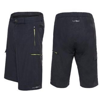 FUNKIER POLICORO Men-s Baggy Shorts - Black Mesh Lining Chamois Included