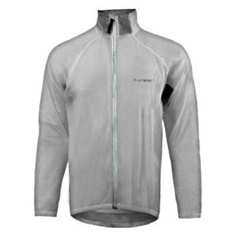 FUNKIER SARONNO Pro Light Rain Jacket - Men-s Waterproof Coat, Clear, Large