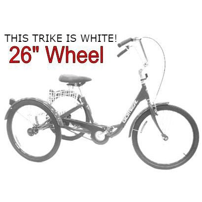 Gomier Australia Designed TRIKE 26" 3 Speed Coaster NEXUS - Clean WHITE