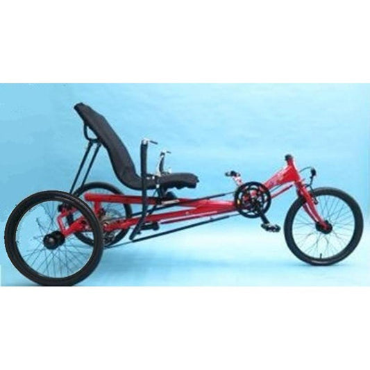 Gomier Rehatri Recumbent Trike, Pedal version, 20"Front and 20" rear wheel size, RED