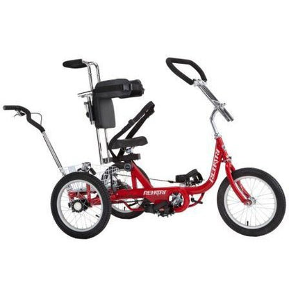 Gomier Rehatri Trike 20" Front and rear wheel size, RED, with rear steering