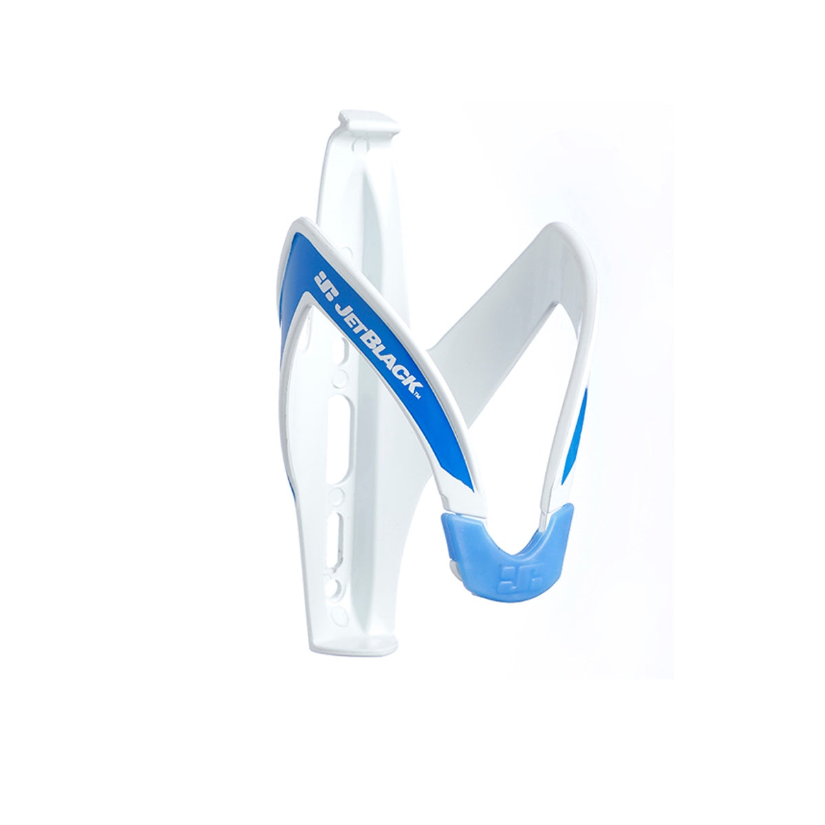 JetBlack Bottle Cage - Lightweight, White/Blue