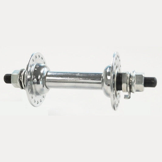 Joytech Chrome Steel Front Hub - 36H, Nutted, 3/8 Axle