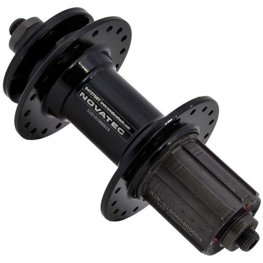 Joytech Novatec 8-11 Speed Cassette Hub - Black Alloy, 6 Bolt, 32H QR, 135mm OLD, 2x Sealed Bearing, Taiwan Made