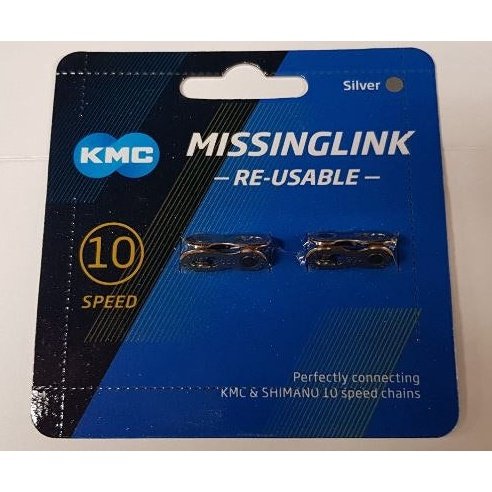 KMC 10 Speed Connecting Link - Silver, Reusable, 6mm Pin Length