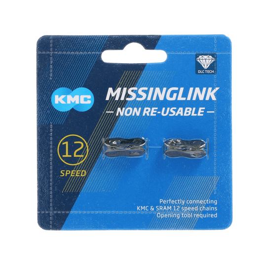 KMC 12 Speed Connecting Link - Non Reusable 2 Pack - Silver