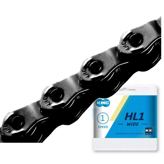 KMC HL1 Half Link Chain - 1/2" x 1/8" x 100L Black